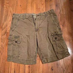 Men's Tan Cargo Shorts Americcan Eagle Outfitters Y2K Size 36